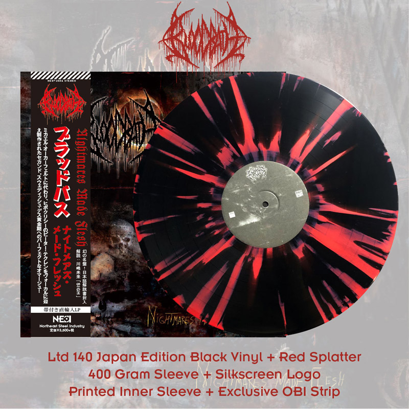 BLOODBATH - Nightmares Made Flesh Black Vinyl + Red Splatter (LP